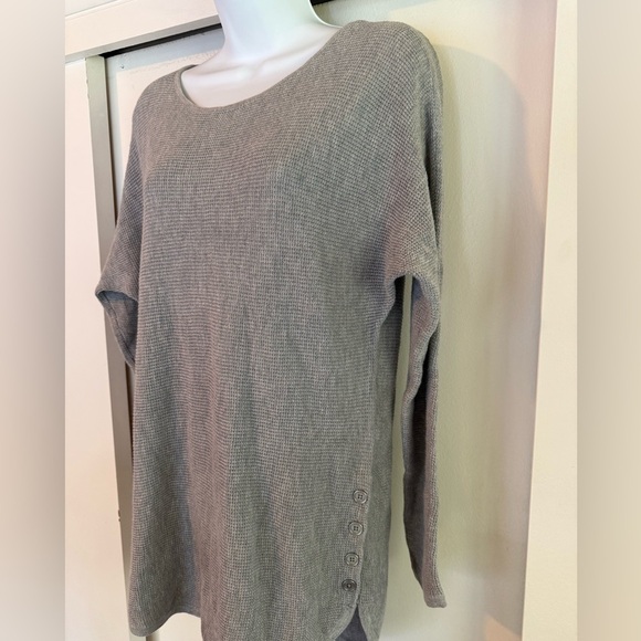 Michael Kors Light Gray Knit Sweater with Button Detail | NWT - Picture 5 of 7